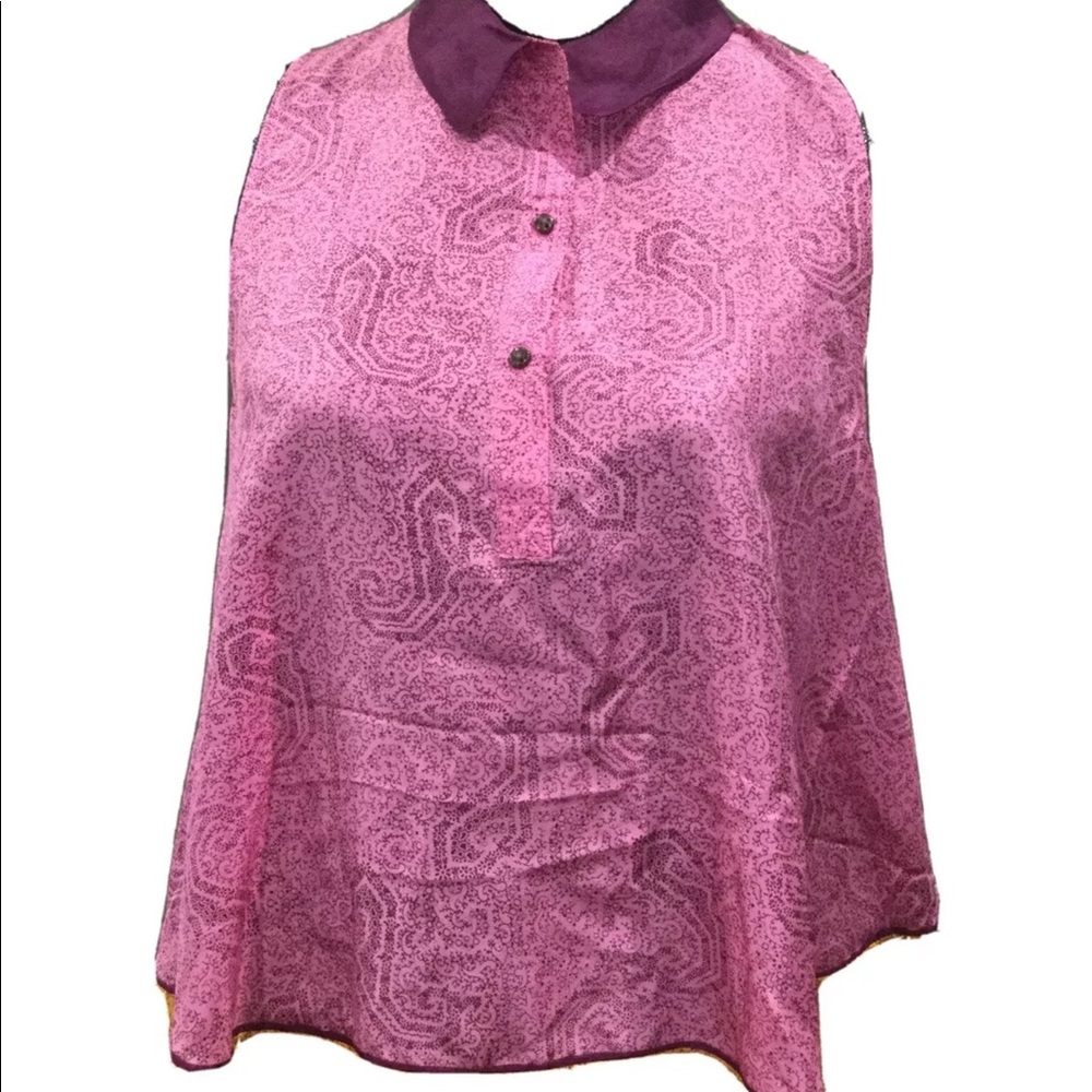 ELIZABETH AND JAMES SILK TUNIC TOP SIZE S